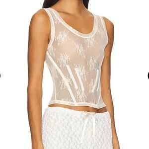 yuhan wang fishbone lace top